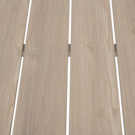 Table fixe carrée 4p Evasion lin/argile Hespéride - Le Dépôt Bailleul