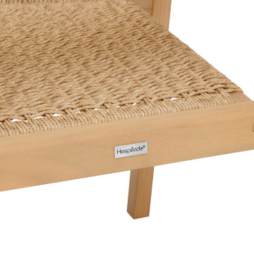 Fauteuil repas empilable Temeira rotin et acacia Hespéride - Le Dépôt Bailleul