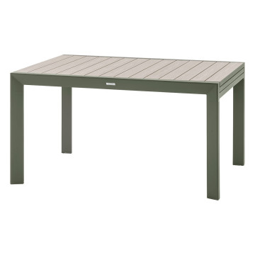 Table extensible 10 places Evasion effet bois lin/laurier Hespéride - Le Dépôt Bailleul