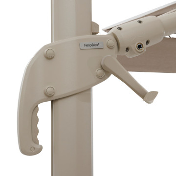 Parasol 4x3 m Melhia multi toiles oléfine lin/argile Hespéride - Le Dépôt Bailleul