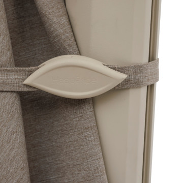 Parasol 4x3 m Melhia multi toiles oléfine lin/argile Hespéride - Le Dépôt Bailleul