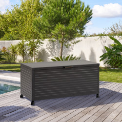 Coffre de rangement extérieur 1070L Edenio graphite Hespéride - Le Dépôt Bailleul