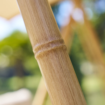 Balancelle Baroe 2 places effet bois / lin Hespéride - Le Dépôt Bailleul