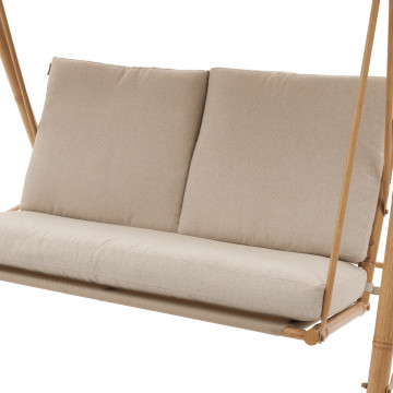 Balancelle Baroe 2 places effet bois / lin Hespéride - Le Dépôt Bailleul