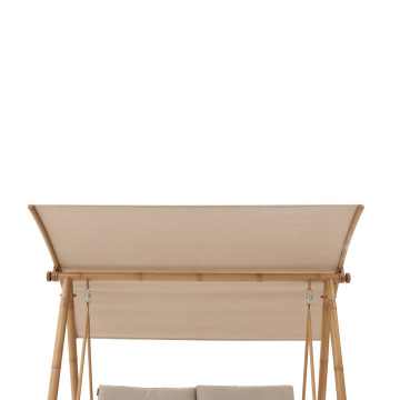 Balancelle Baroe 2 places effet bois / lin Hespéride - Le Dépôt Bailleul