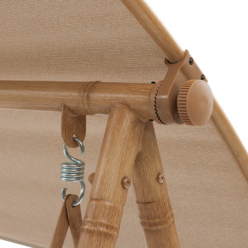 Balancelle Baroe 2 places effet bois / lin Hespéride - Le Dépôt Bailleul