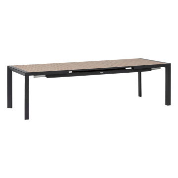 Table extensible 10p Evasion effet bois honney / graphite Hespéride - Le Dépôt Bailleul