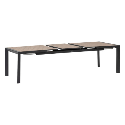 Table extensible 10p Evasion effet bois honney / graphite Hespéride - Le Dépôt Bailleul