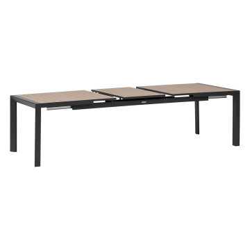 Table extensible 10p Evasion effet bois honney / graphite Hespéride - Le Dépôt Bailleul