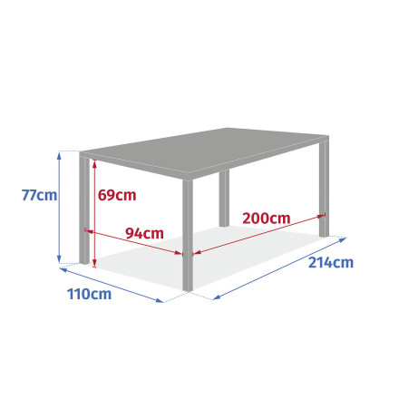 Table extensible 10p Evasion effet bois honney / graphite Hespéride - Le Dépôt Bailleul