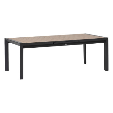 Table extensible 10p Evasion effet bois honney / graphite Hespéride - Le Dépôt Bailleul