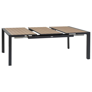 Table de jardin extensible carrée Evasion honey / graphite Hespéride - Le Dépôt Bailleul