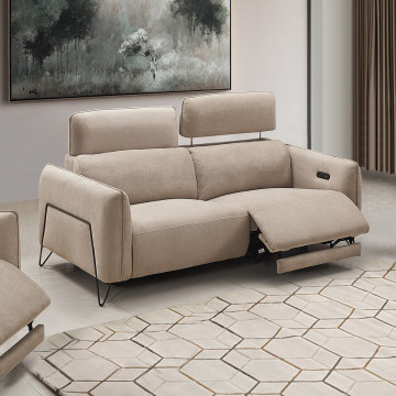 Canapé 3 places relax électrique 4311 beige - Le Dépôt Bailleul