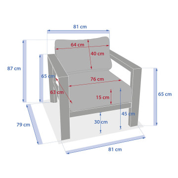 Fauteuil salon extérieur Evasion graphite Hespéride - Le Dépôt Bailleul