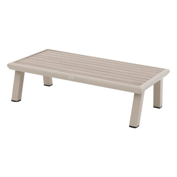 Salon de jardin 5 places Axiome beige et argile Hespéride - Le Dépôt Bailleul