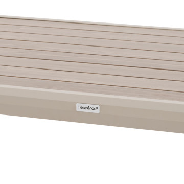 Salon de jardin 5 places Axiome beige et argile Hespéride - Le Dépôt Bailleul