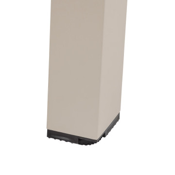 Salon de jardin 5 places Axiome beige et argile Hespéride - Le Dépôt Bailleul