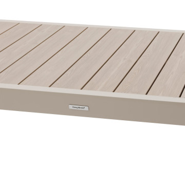 Table extensible 10 places Evasion effet bois lin/argile Hespéride - Le Dépôt Bailleul