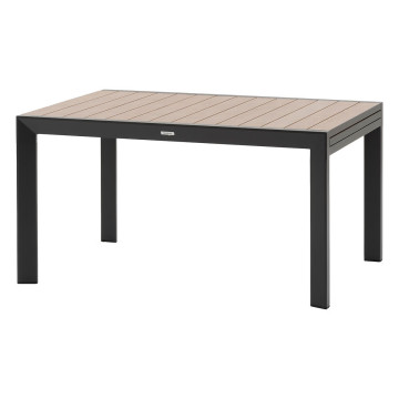Table extensible 10 places Evasion effet bois honey/graphite Hespéride - Le Dépôt Bailleul