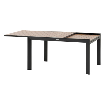 Table extensible 10 places Evasion effet bois honey/graphite Hespéride - Le Dépôt Bailleul