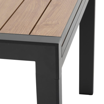Table extensible 10 places Evasion effet bois honey/graphite Hespéride - Le Dépôt Bailleul