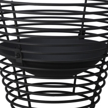 Brasero panier D53 métal noir Ambiance - Le Dépôt Bailleul