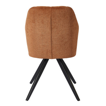 Chaise ST2319 terracotta pieds métal noir - Le Dépôt Bailleul