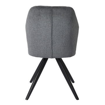 Chaise ST2319 gris anthracite pieds métal noir - Le Dépôt Bailleul