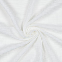 Tissu double gaze Sagaze 135cm 120g blanc - Le Dépôt Bailleul