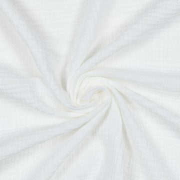 Tissu double gaze Sagaze 135cm 120g blanc - Le Dépôt Bailleul