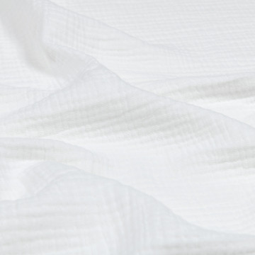 Tissu double gaze Sagaze 135cm 120g blanc - Le Dépôt Bailleul