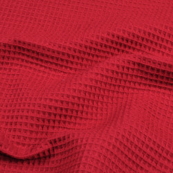 Tissu nid d'abeille Spa 152cm 230g rouge - Le Dépôt Bailleul