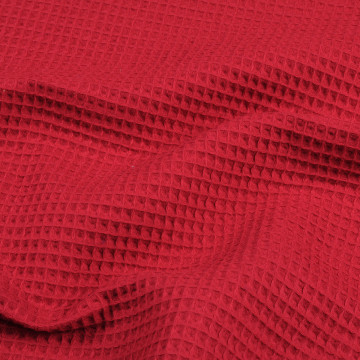 Tissu nid d'abeille Spa 152cm 230g rouge - Le Dépôt Bailleul