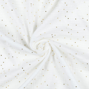 Tissu double gaze Brillegaze 135cm 120g blanc - Le Dépôt Bailleul