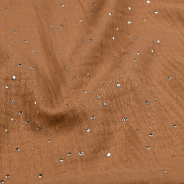 Tissu double gaze Brillegaze 135cm 120g camel - Le Dépôt Bailleul