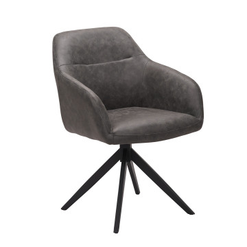 Chaise pivotante PU gris Thélyo Takasit - Le Dépôt Bailleul