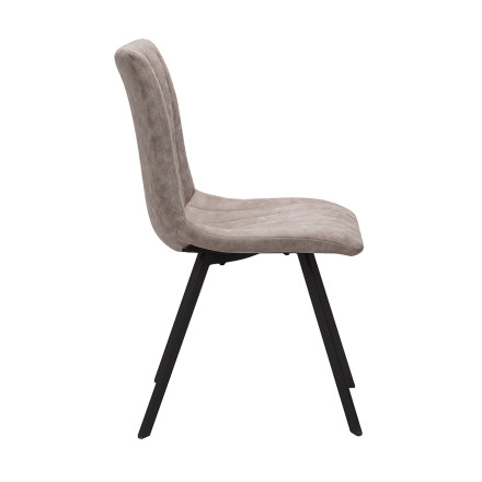 Chaise PU beige Eden pieds métal Takasit - Le Dépôt Bailleul