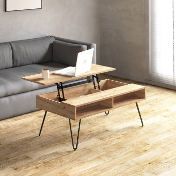 Table basse 2 niches et plateau relevable Altura - Le Dépôt Bailleul
