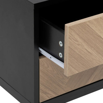 Table de chevet 2 tiroirs Chevrons MDF 5five - Le Dépôt Bailleul