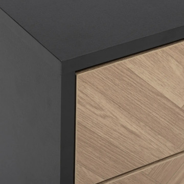 Table de chevet 2 tiroirs Chevrons MDF 5five - Le Dépôt Bailleul
