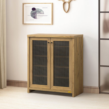 Meuble à chaussures 2 portes petit modèle Gridwood - Le Dépôt Bailleul