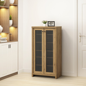 Meuble à chaussures 2 portes grand modèle Gridwood - Le Dépôt Bailleul