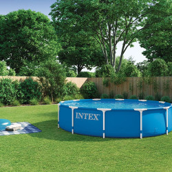 Piscine tubulaire Metal Frame D. 3,66 x H. 0,76 m Intex - Le Dépôt Bailleul