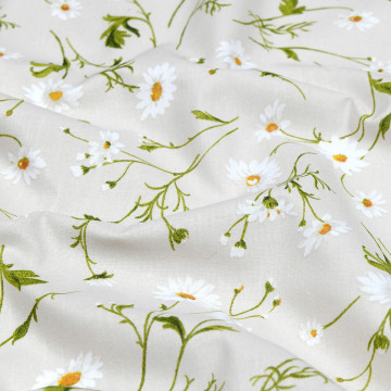 Tissu cretonne Ilona 160cm 140g fleuri - Le Dépôt Bailleul