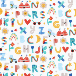 Tissu cretonne Marelle 160cm 140g multicolore - Le Dépôt Bailleul