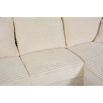 Canapé panoramique droit Diana velours beige - Le Dépôt Bailleul