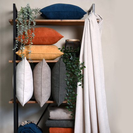 Tissu velours Antonin 145cm 260g jaune curry - Le Dépôt Bailleul