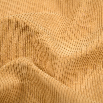 Tissu velours Antonin 145cm 260g jaune curry - Le Dépôt Bailleul