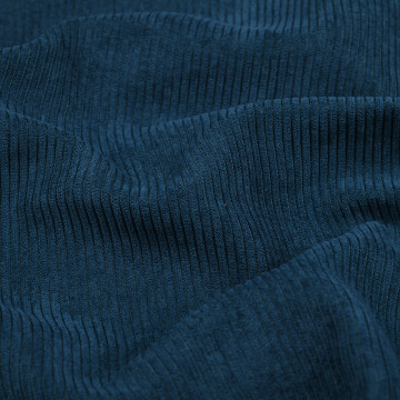 Tissu velours Antonin 145cm 260g bleu pétrole - Le Dépôt Bailleul