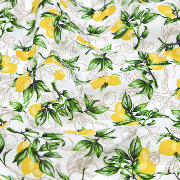 Tissu toile Hérault 140cm 110g citronnade - Le Dépôt Bailleul